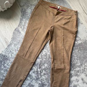 Lila Rose Faux-Suede Pants with Ankle Zip